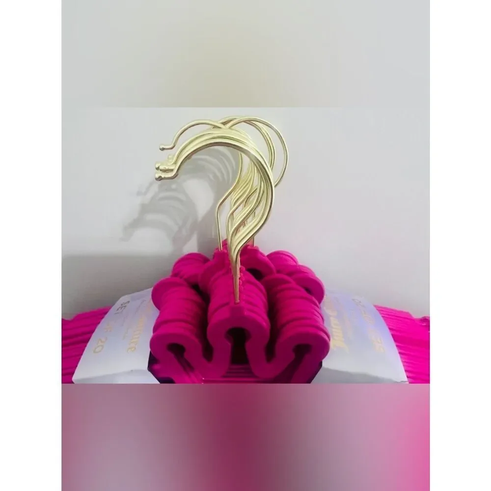Juicy Couture Pink and Gold crown hangers : set of 20 NEW